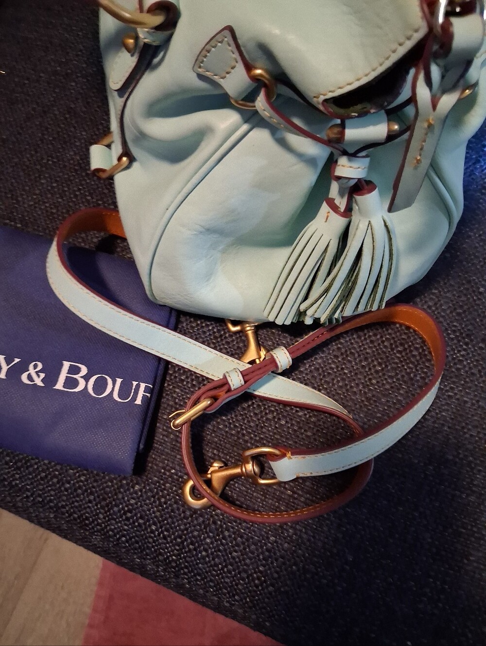 LARGE DOONEY AND BOURKE FLORENTINE SATCHEL - Picture 14 of 16